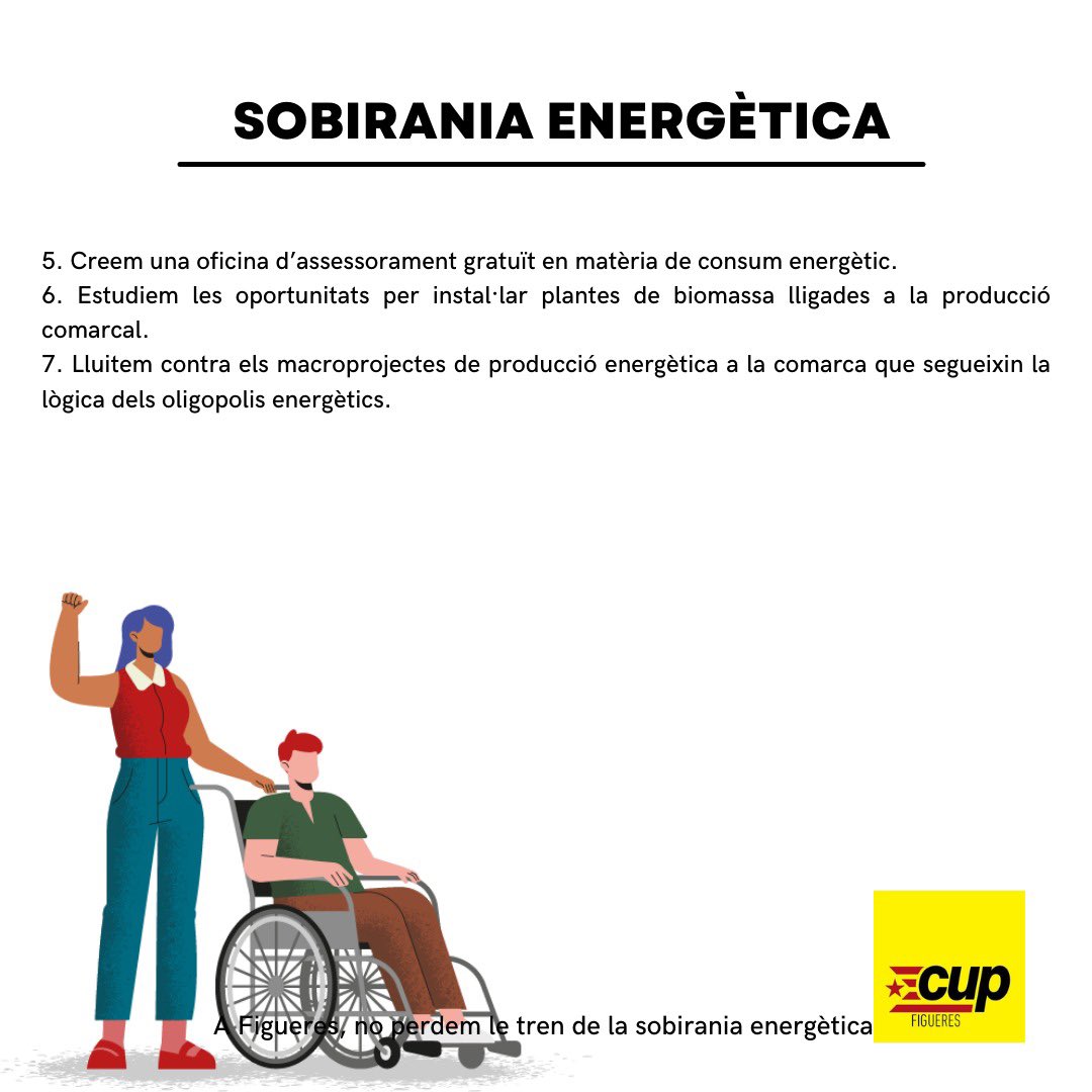 SOBIRANIA ENERGÈTICA

Cal una planificació i una gestió que ens permeti mitigar els efectes del canvi climàtic i adaptar-nos-hi. Fomentem mesures per la sobirania energètica.

#figueres #noperdemeltren #municipals2023 #cupfigueres