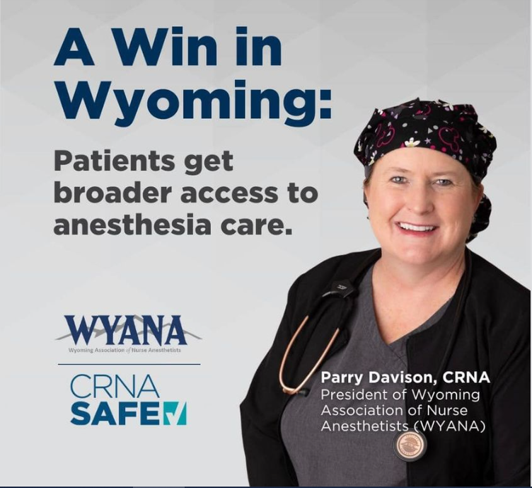 Congratulations Wyoming! #23 Increased access to care. <a href="/aana/">ana treviño cañedo</a> <a href="/PANACRNA/">PA Association of Nurse Anesthetists (PANA)</a> <a href="/NYSANA_/">NYSANA</a>  <a href="/GeorgiaCRNA/">GANA</a>  <a href="/TxANACRNAs/">TxANA</a> <a href="/mana/">mana</a> <a href="/IANACRNAS/">IANA</a> @WeAreIANA <a href="/FLCRNA/">FANA</a> <a href="/NM_CRNA/">New Mexico Association of Nurse Anesthetists</a>  <a href="/SDCRNAS/">SDANA</a> <a href="/azanacrna/">AZANA</a>  <a href="/therealNJANA/">NJANA</a>  <a href="/MeANACRNA/">MeANA</a> <a href="/oregonCRNAs/">ORANA</a>  <a href="/CANACRNA1931/">CANA</a>  <a href="/AlabamaCRNAs/">ALANA</a> <a href="/LA_CRNA/">LANA CRNA</a> <a href="/NCANAOfficial/">NCANA</a> <a href="/SCcrnas/">S.C.A.N.A.</a>