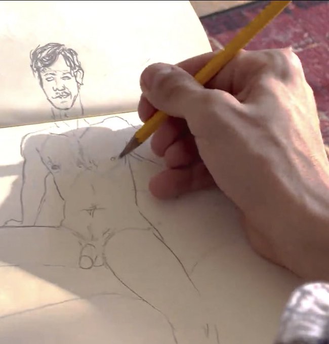 Sometimes your model is too hot and drawing him just isn&rsquo;t enough 🤤 @ShowOffJonah @HimerosTVStudio https://t