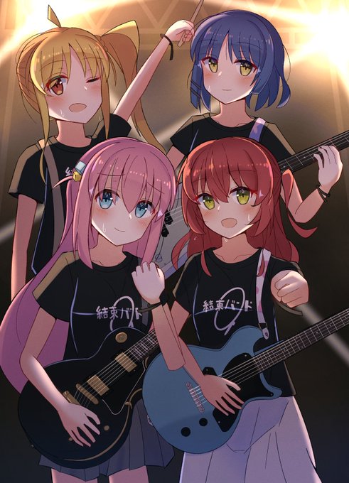 「bass guitar pink hair」 illustration images(Latest)