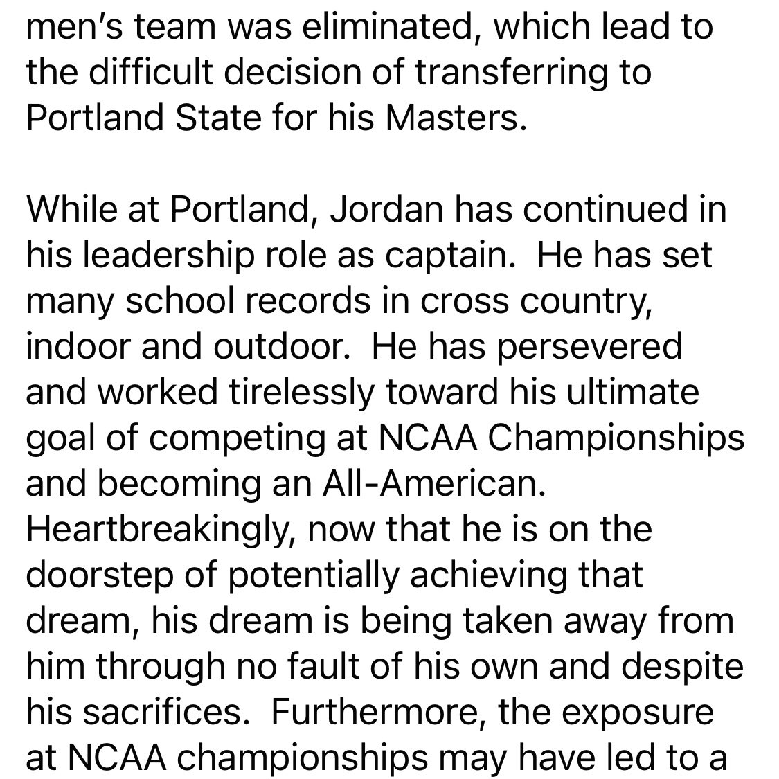 JenSmith1968's tweet photo. A Mothers Plea for @jordanmac44
#LetJordanRun
@NCAATrackField @NCAA
@WorldAthletics @AthleticsCanada @NBCSports @cbcsports @CBCNews @CBCCanada @LeithDunick @CdnPressNews @CBCOlympics
1 of 2 https://t.co/AiCfGCTC6D