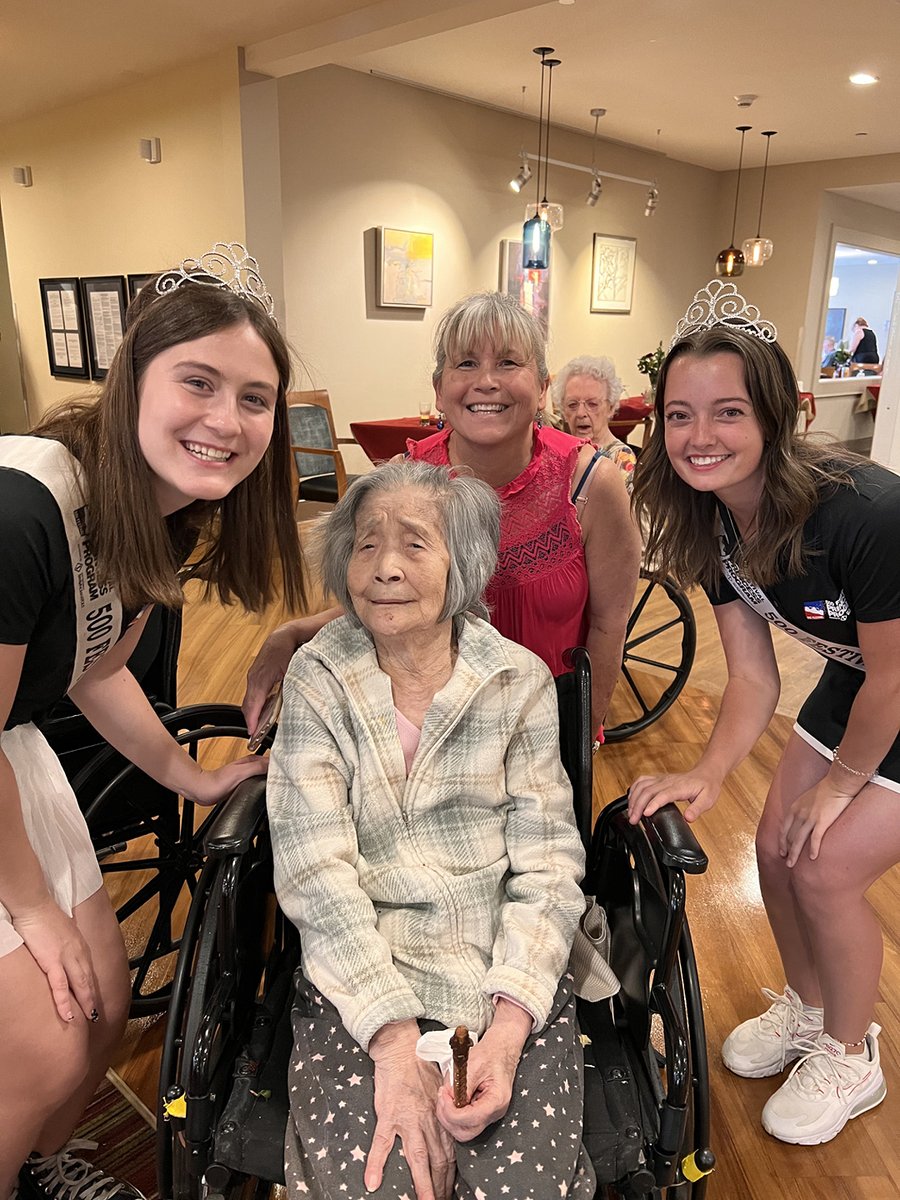 Carmel_WB's tweet photo. So grateful for the 500 princess outreach program for sending us a couple of this yearโs princesses. #princessprogram #trilogyliving #indy500 https://t.co/S8fy5TVXel