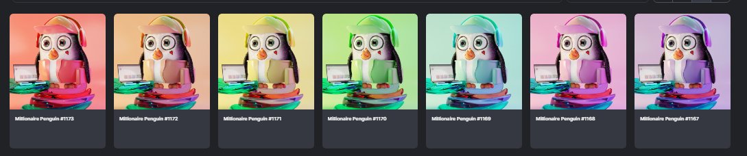 mlnrPenguin's tweet photo. Millionaire Penguin Club # 1167 - 1173th nfts now on #opensea you can use the link to view or own them---- #nft ---------- https://t.co/xjAx4qO4Ty https://t.co/NK2HBN5KIx