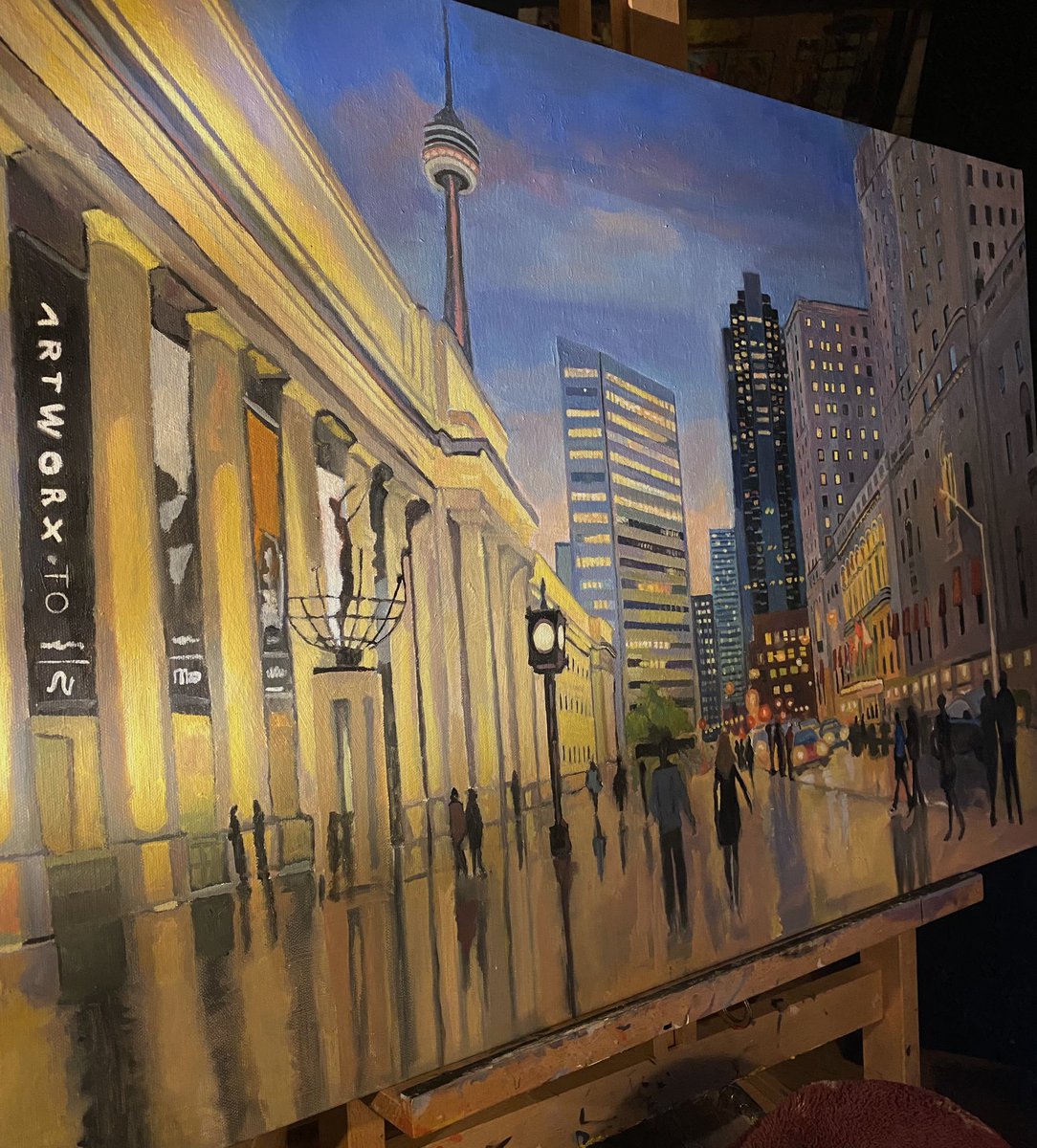 Currently working on layer 4. #Toronto  #Torontounionstation #unionstation #torontoart #torontopaintings
