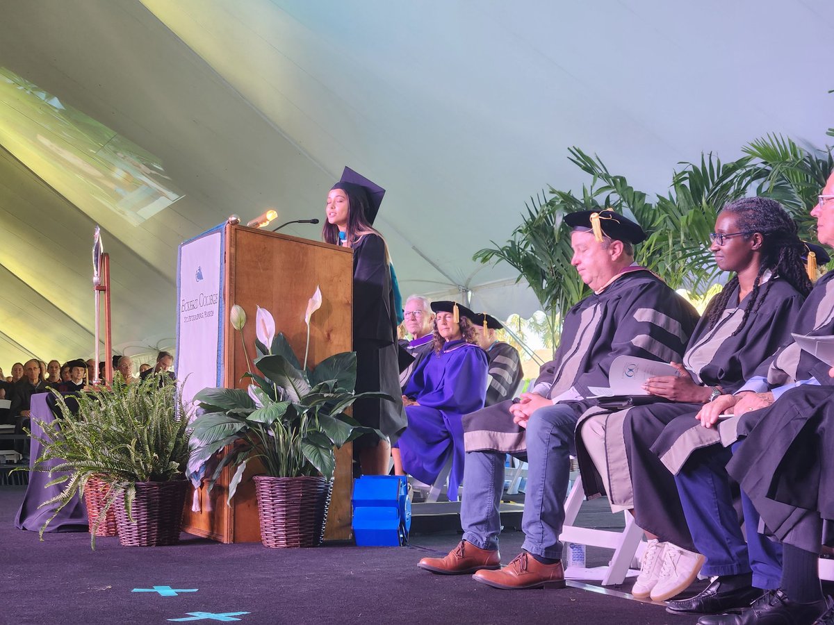 "Embrace stillness," says Love Bauer '23, the elected class speaker.

"Find or create yourr own paths and your own ways of being."

FULL SPEECH AVAILABLE ON OUR YOUTUBE LIVESTREAM. #Eckerd23