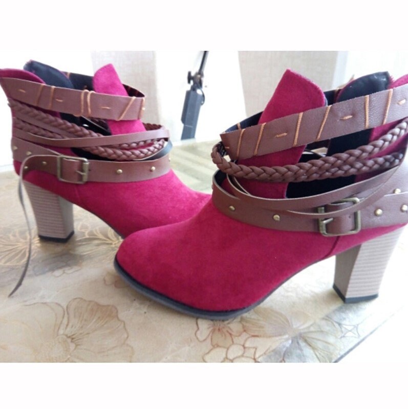 gracejette4's tweet image. Buckle Strap Heels Ankle Boots etsy.me/45kt4rS #womenboots #ankleboots #bucklestrap #heelsankleboots #stylish #comfortable #rubbersole #platform #puleather#superdealsbygracie.store