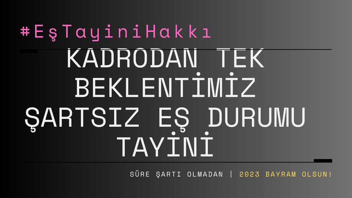 ErsizH's tweet photo. Eş tayini 

@RTErdogan
@tcmeb
@DIBAliErbas
@kilicdarogluk
@DrSinanOgan
 #EşTayiniHakkı https://t.co/0X0IznZ84l