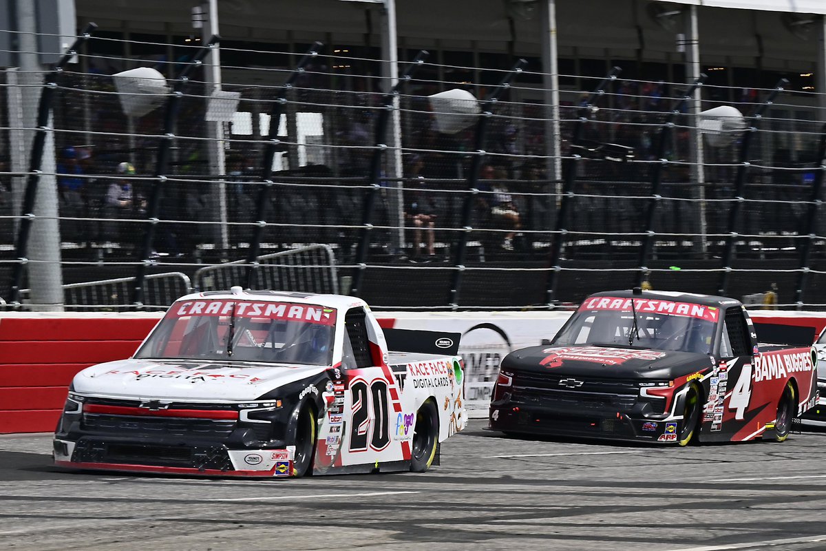 youngsmtrsports's tweet photo. Great race yesterday for @NASCAR_Trucks return @NWBSpeedway!! Proud of our guys @KrisOnNASCAR @KadenWHoneycutt @SpencerBoyd, and our crew for their effort 👊 
.
#nascar #Tyson250 https://t.co/MbtsNr07bN