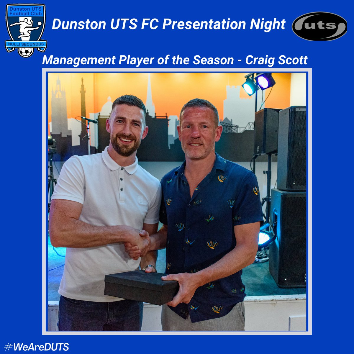 ⏱𝙈𝙖𝙣𝙖𝙜𝙚𝙢𝙚𝙣𝙩 𝙋𝙡𝙖𝙮𝙚𝙧 𝙤𝙛 𝙩𝙝𝙚 𝙎𝙚𝙖𝙨𝙤𝙣

Next up on the awards list was 2022/23 captain <a href="/Scotty2809/">Craig Scott</a>.

Another great servant to the club over the last few years who always gave 110% on the pitch.

We will miss you, Scotty!

📸 <a href="/treecrashkelv/">Beauty Time Photography 🤠📸</a> | #WeAreDUTS 💙