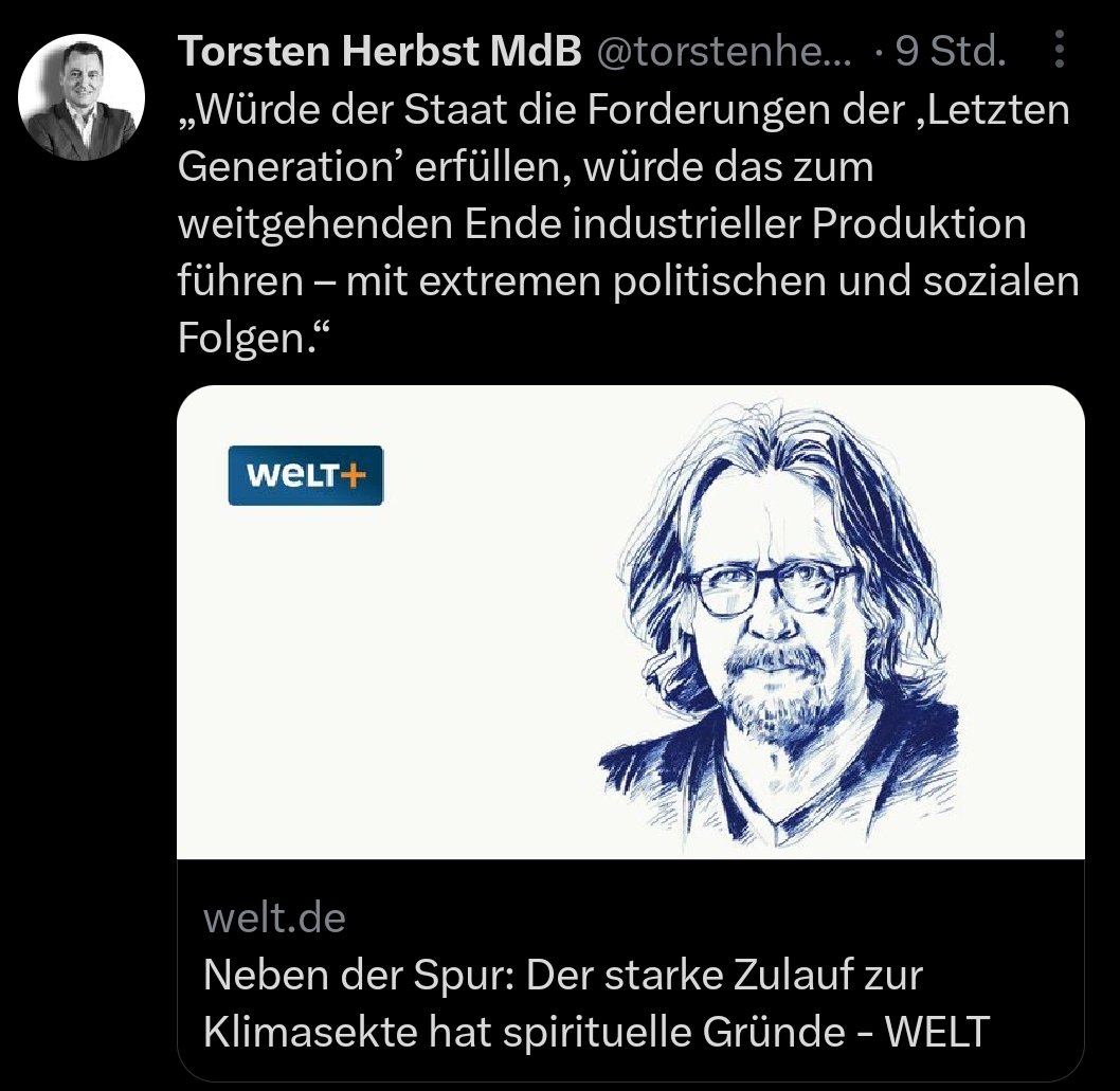 Wer kennts nicht, #Tempolimit und        #9EuroTicket eingeführt, schon das Ende industrieller Produktion erreicht🤷‍♀️ 

Die Springer-Altparteien-Sekte wieder on fire🤡