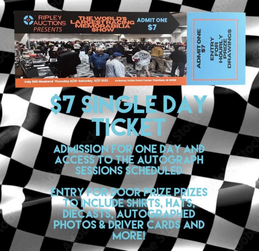 Indy Memorabilia Show on Twitter "There will be over 10 autograph