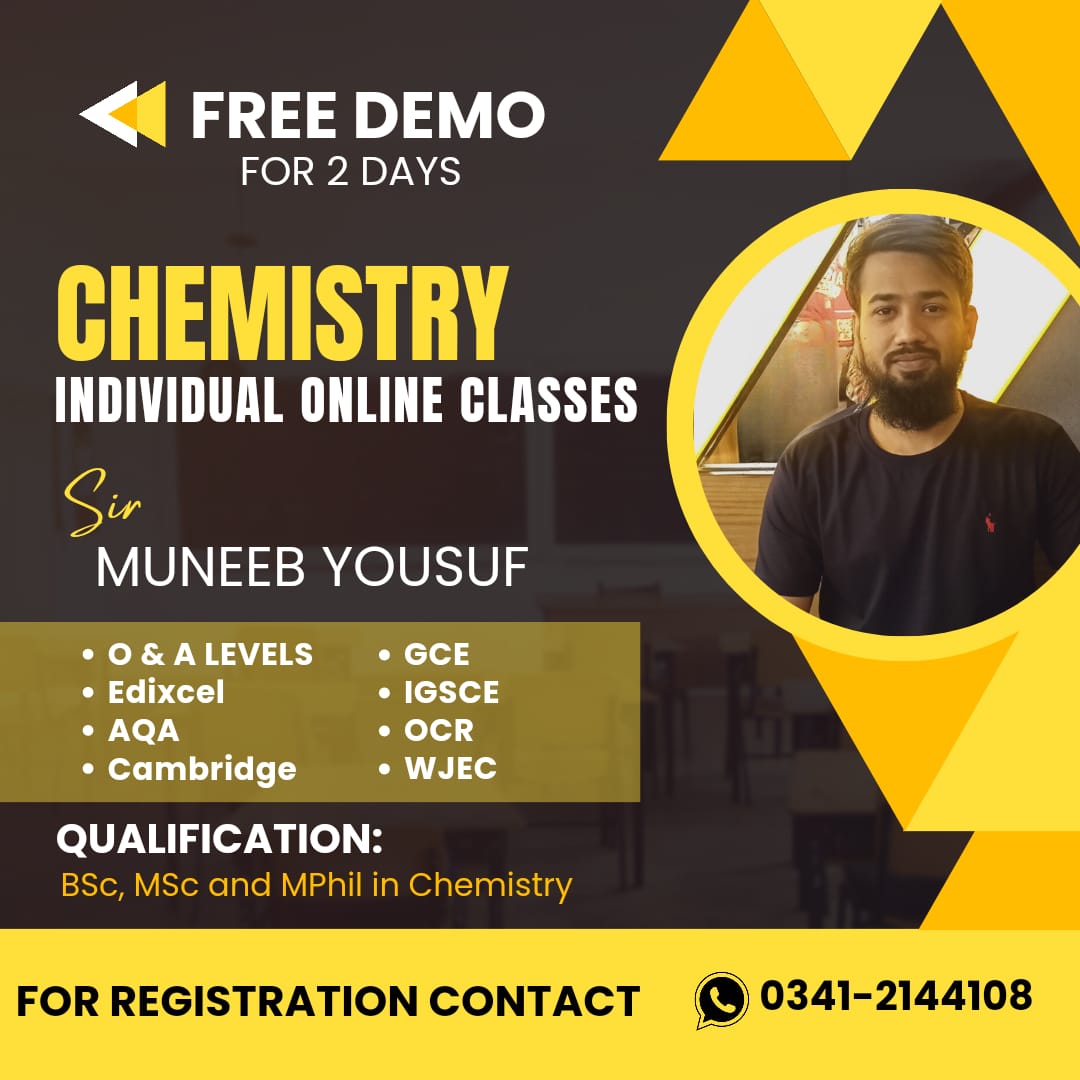 Elevate your chemistry knowledge with a top-notch tutor! 🧪📚✨ #ChemistryTutor #OLevel #ALevel #GCE #OCR #IGCSE #AQA #ScienceTutor #ChemistrySuccess