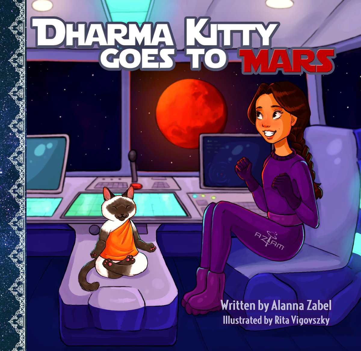 AZIAM's tweet photo. Dharma Kitty Goes to Mars! 🚀 Our new Pratya doll (based on #Pratyahara ) is launching this year! Follow her adventures through time and space with her supersonic yogi cat, Dharma Kitty! https://t.co/jmdaklbsCZ #AZIAM #Kids #Mars #ChildrensBook #YogaDoll #Toys @elonmusk @SpaceX https://t.co/PLT5RHyfL5