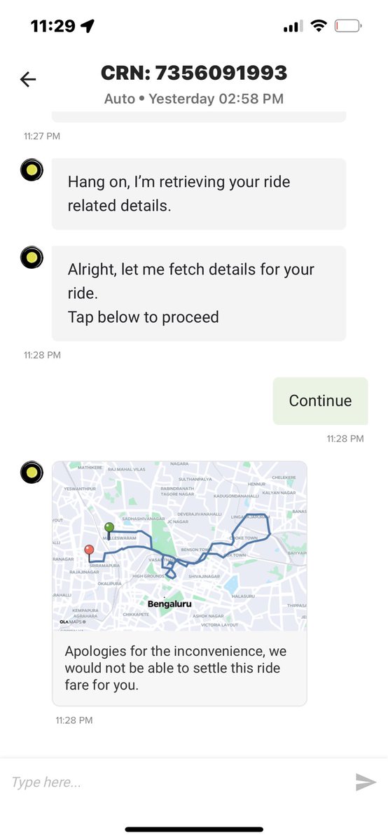ArvindDwaraka's tweet photo. @ola_supports @Olacabs  you charged me Rs.476 for a route less than 4km yesterday and don’t even support me on customer care . Rectify this else I’ll
File a case on you @BangaloreMirror @acpnortheasttr ola auto charges 476 rs from Malleshwaram to
Vasanth Nagar . A route <4km https://t.co/UxMdiO4g8o