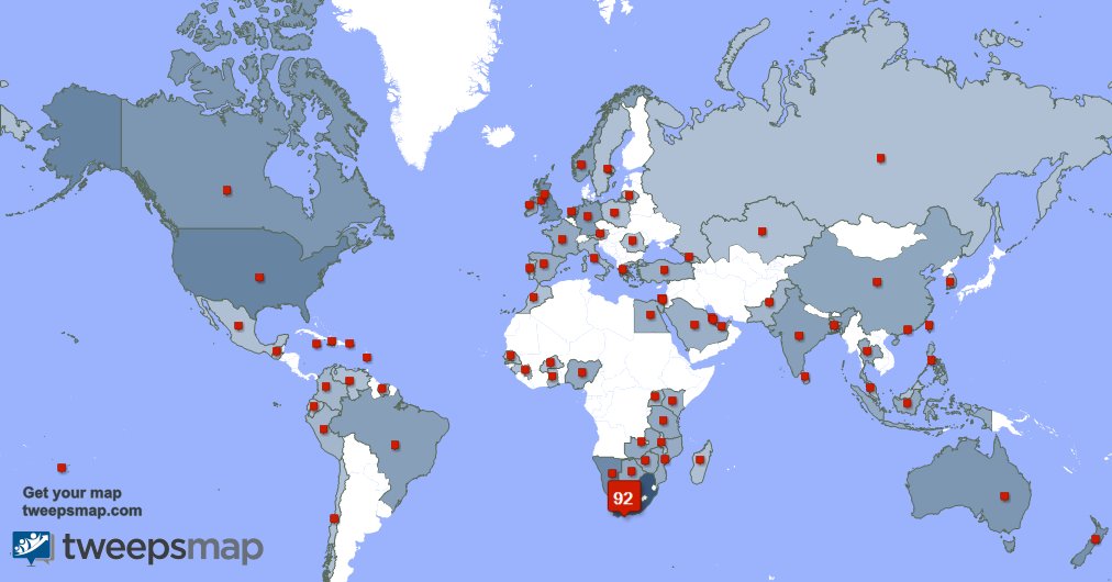 Special thank you to my 7 new followers from USA, and more last week. tweepsmap.com/!SARAH_THERON