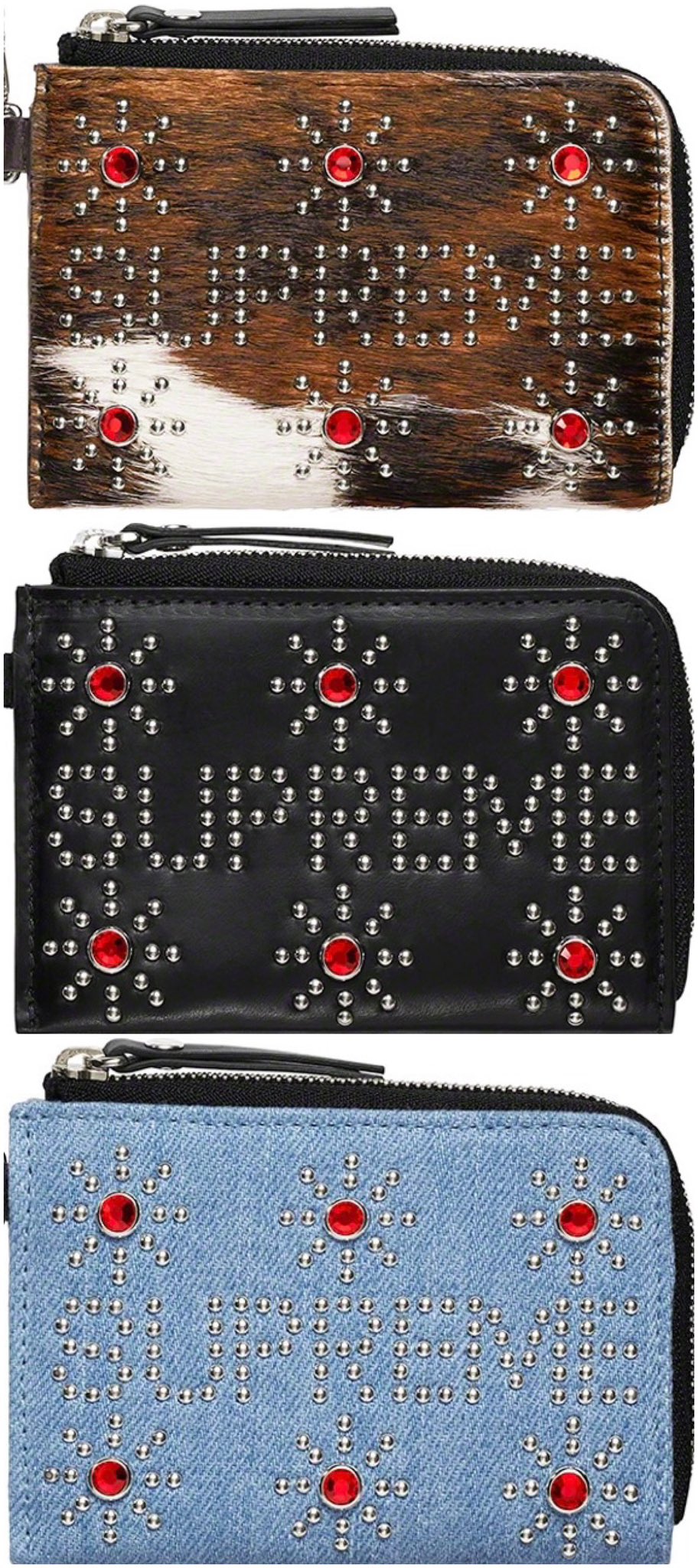 Supreme HTC Studded Wallet Black- Supreme HTC Studded Wallet Black-
