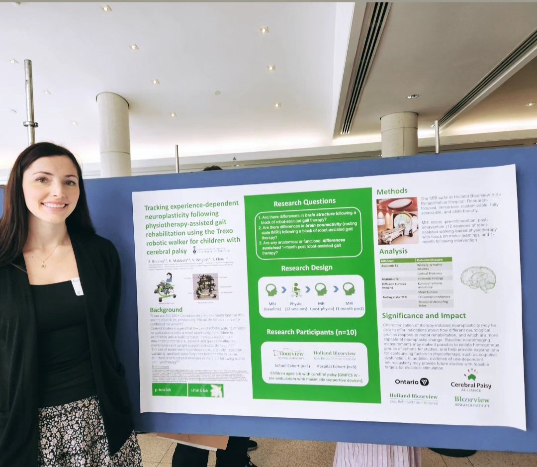 BioBradz's tweet image. How does physical therapy with a robotic walker change the brain over time? #gaitrehab #Mobility #accessability
I got to present my PhD research at UofT Neuroscience Day + won best poster presentation in the Neuroanatomy category 🧠 @HBKidsHospital @CPIN_UofT @mpc_utoronto