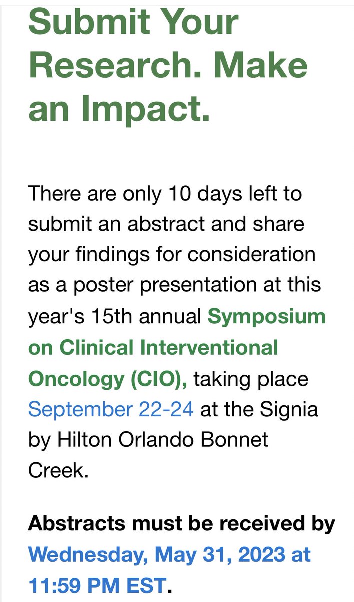 Join us for the 15th Year of CIO! Action packed weekend focused on Clinical IO to improve your practice and help your patients immediately ! #irad @InterventOnc360