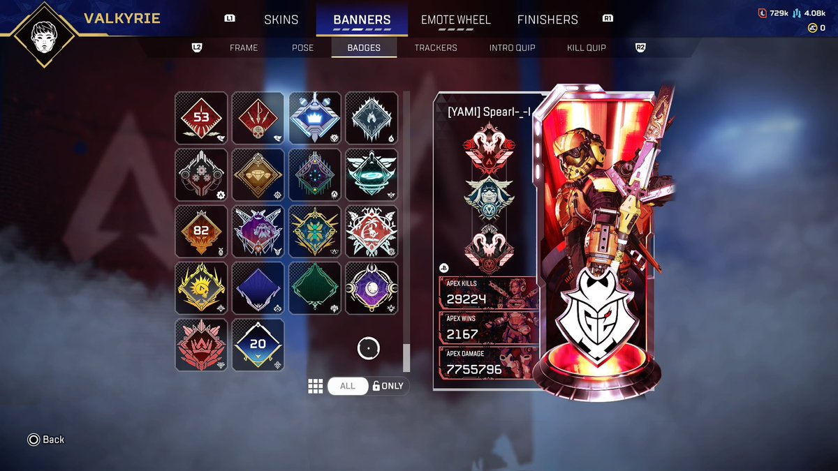 SpearI_I's tweet photo. Selling my psn apex account 
Has 808 legendary 
11 heirlooms for wraith, blood, path, lifeline, octane, revenant, bang, loba, valk, gibby, and crypto. 
2 prestige skins for bang and wraith
Battle passes for all seasons except for 1 and 8.
Has 2 pred badges and 100 win streak https://t.co/sCvZsmeOer