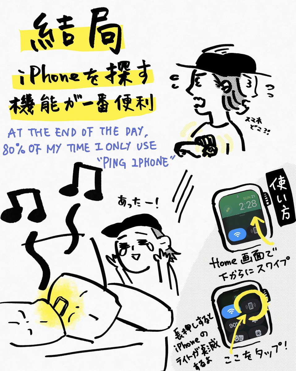 kou_ikusen's tweet photo. アップルウォッチあるある⌚️
.
.
.
#graphic_design #creativity #typography #inspiration #illustration #絵日記
#イラスト #ipadPro #Procreate #ProcreateArt #イラスト好きな人と繋がりたい https://t.co/ErGTGCLFSc