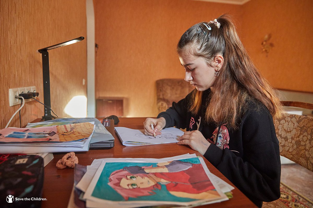 SCActionNetwork's tweet photo. Iryna, 11, lives in Ukraine. She loves getting creative during her art therapy classes, which aim to help children process emotions because of the war.
The #MINDSAct can help ensure kids like Iryna continue to have the support they need.
Learn more 👉 https://t.co/lUBUd5jlUx https://t.co/Dd0dAac0LZ