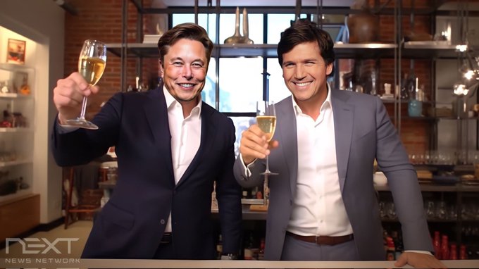 TeslaSynopsis's tweet photo. Elon and Tucker Carlson show on Twitter would be 🔥 on exposing main stream media. 

📸 @JackMedia7 https://t.co/grSzpPjCIm