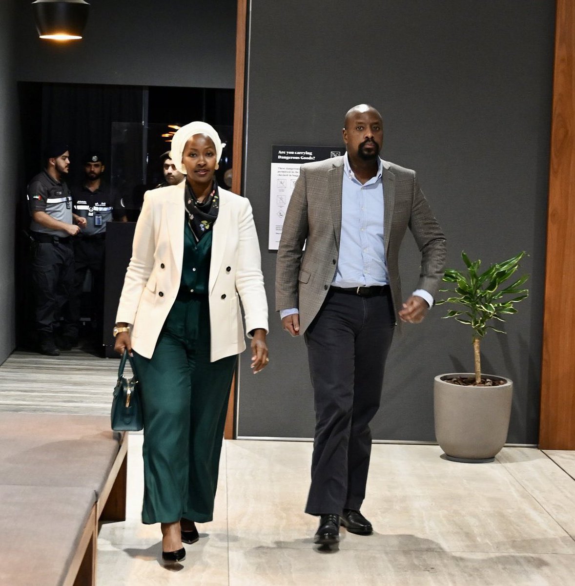 Ankunda_Barbie's tweet photo. Gen. @mkainerugaba accompanied by Lady Charlotte, is in the UAE at the gracious invitation of UAE Gov't. This visit is to engage in discussions pertaining to matters of mutual interest. Its worthy to acknowledge the longstanding history of bilateral relations btn Uganda &amp; the UAE https://t.co/Nwvqt4mH5j