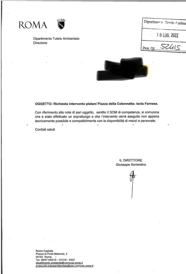 Sono mesi che segnaliamo al <a href="/comuneroma/">Comune Roma</a> un intervento per la potatura dei platani ad Isola Farnese. Oggi, causa il forte vento, si è rischiato con la caduta di grossi rami. <a href="/gualtierieurope/">Roberto Gualtieri</a> cosa dobbiamo aspettare? <a href="/DanTorquati/">Daniele Torquati</a> <a href="/corriereroma/">Corriere Roma</a> <a href="/rep_roma/">Repubblica Roma</a> <a href="/romafaschifo/">Roma fa schifo</a>