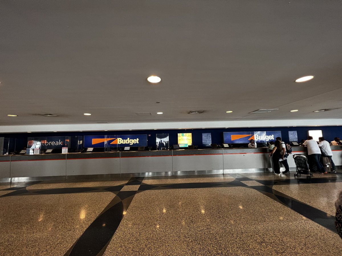 You can do better than this @budget at Ft Lauderdale, FL. Only 3 agents and over 50 people in line