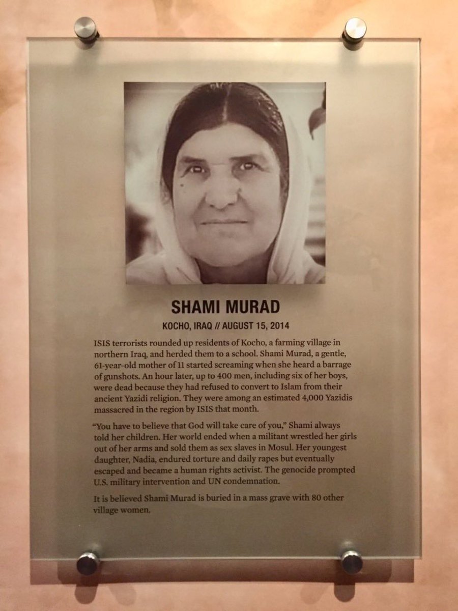 Shami Murad, 61-year-old, was buried by ISIS terrorists in a mass grave with 80 other village women in the village of Kocho/Shingal in August 15, 2014.