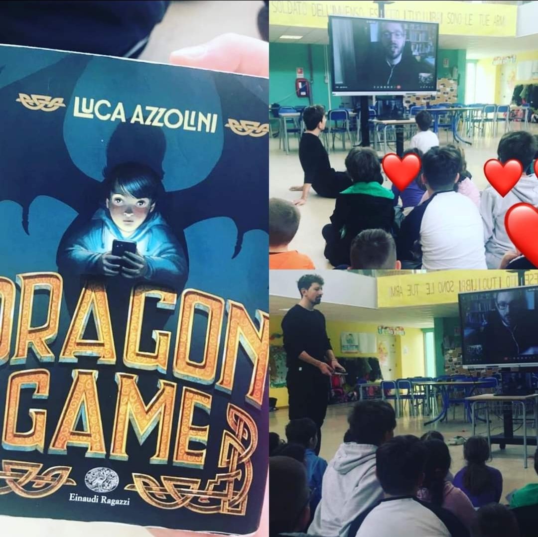 AqCarducci's tweet photo. 📚 “I libri sono gli amici più tranquilli e costanti e gli insegnanti più pazienti” 📚

Gli 👩‍🎓🧑‍🎓 alunni della 4A e della 4C della 🏫 Scuola Primaria “De Amicis” hanno incontrato - seppur virtualmente - ✍️l’autore di uno dei loro 📖 romanzi preferiti: Luca Azzolini. https://t.co/BZPT5ZIDav