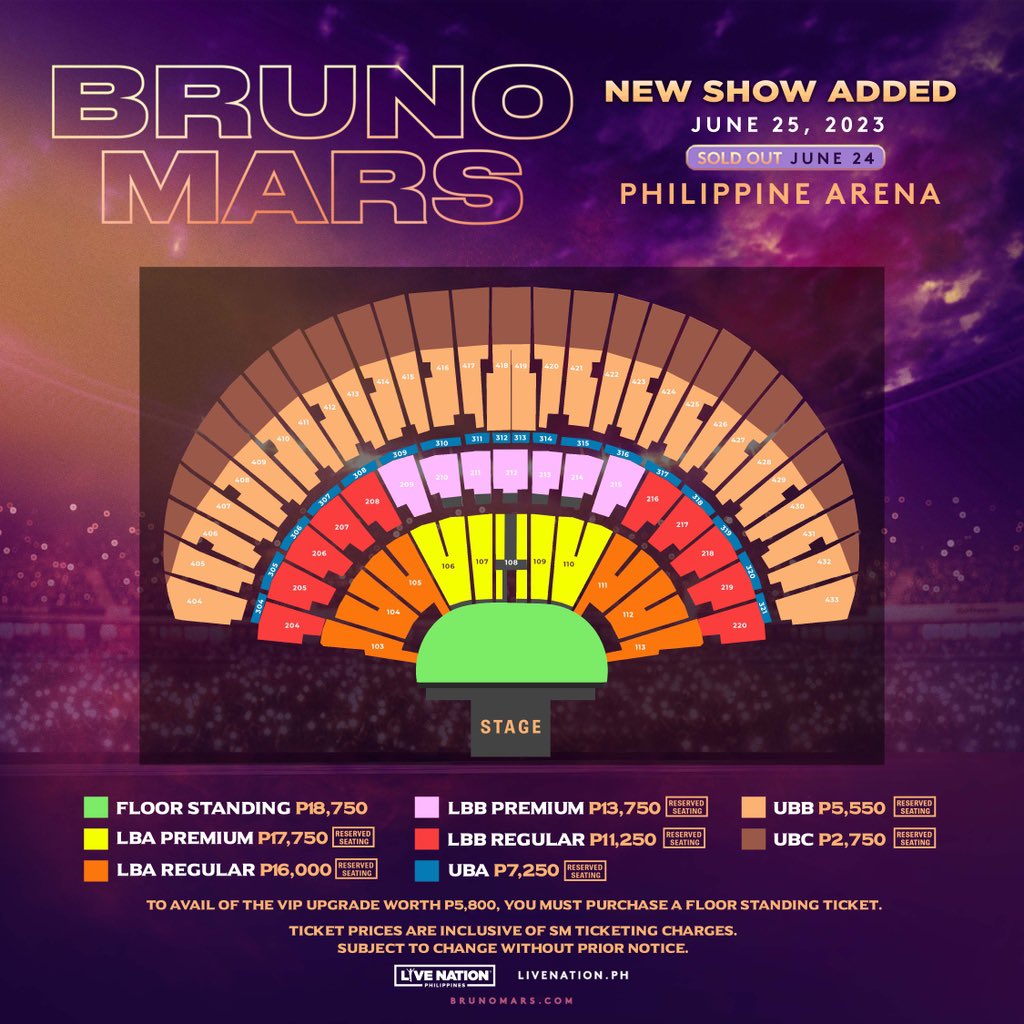 budaebokkeum's tweet photo. Want to Trade WTT PH Bruno Mars Concert Philippine Arena

*have: June 24 Sat Day 1, 3 tickets, UBA 312, Row 65
*want: June 25 Sun Day 2, 3 tickets, UBA 312/313, Row 65/66 (or any nearby section/rows)

Please DM for info😊

#brunomars #bruno #mars #ph #philippinearena #concert https://t.co/EMBwNFALmI