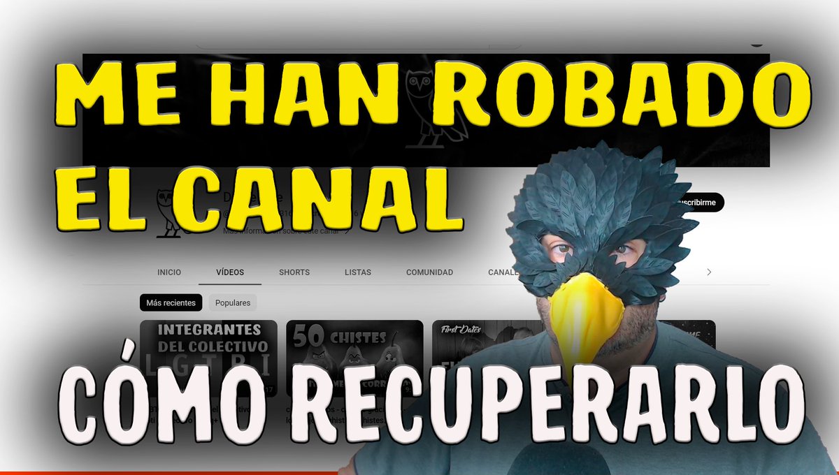 RokeTeHabla's tweet photo. Me han robado mi canal de youtube - como lo he recuperado
#comorecuperartucanaldeyoutube  
https://t.co/D37pm2ao9w https://t.co/8g4HpqPRtX