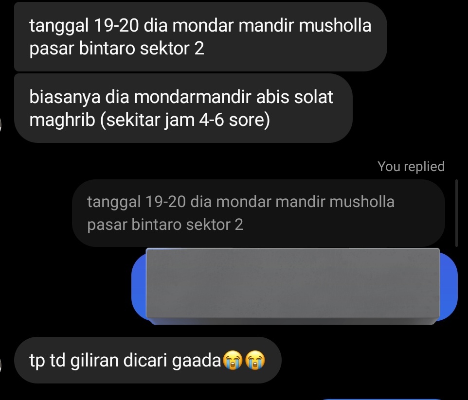 mugsss21's tweet photo. TWITTER PLEASE DO YOUR MAGIC‼️

Selamat malam, semuanya!
di sini aku mau bantu temenku buat nyari Mas nya yg ilang dari 3 hari yg lalu. kalo ada yg kenal atau melihat org ini di jalan tolong hubungi nomor yg tertera di foto, yaa.

bantu RT, yaa! terima kasih banyak🙏🏻 https://t.co/3dubvFmhm9