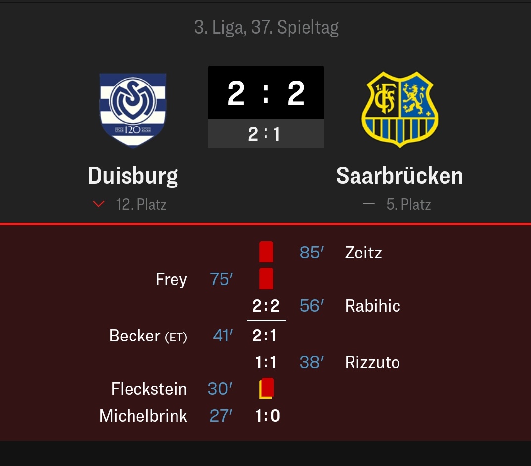 3. Liga SAARBRÜCKEN IST DABEI!!!

Mit 2 Leuten weniger das Unentschieden gerettet, WAR DAS GEIL!!! 

#MSVFCS