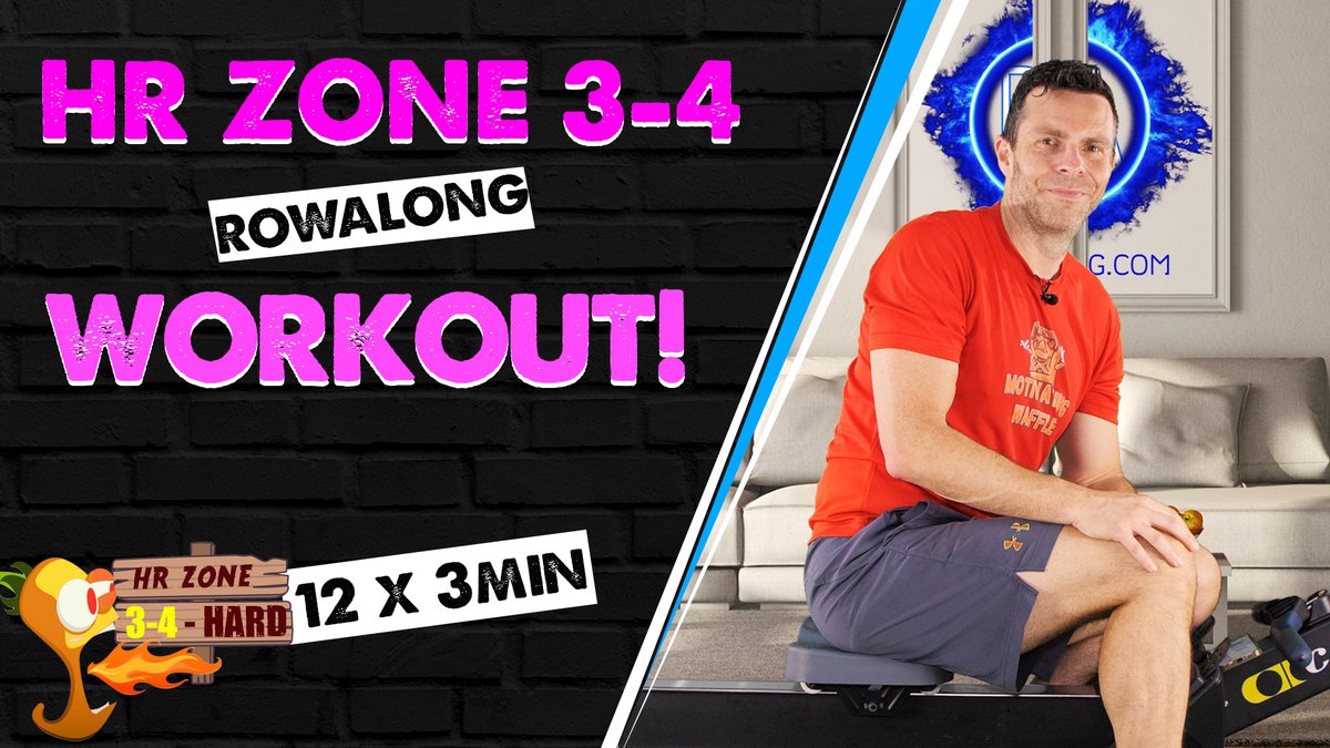 RowalongWorkout's tweet photo. Get Fit Row 20 - https://t.co/dVj1plHR8f
12 x 3 minutes with 90 seconds rests. Around 26spm / 2K+9 pace which is 7-8/10 effort and HR Zone 3-4.
#indoorrowing #rowing #concept2 #rowalong #getfitwithrowalong https://t.co/n8ib8xNMAn