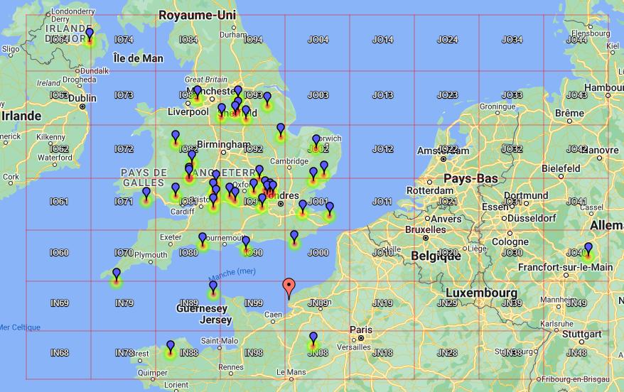 F1CBC's tweet photo. RSGB Contest QSO Map 144MHz May Contest for F1CBC
#Hamr #HamRadio #NotFullTime #QSO during the #WeekEnd #21_21May23 #144Mhz #80W_9els
73 at all
https://t.co/hnXn0k5pvB https://t.co/927it35TfP