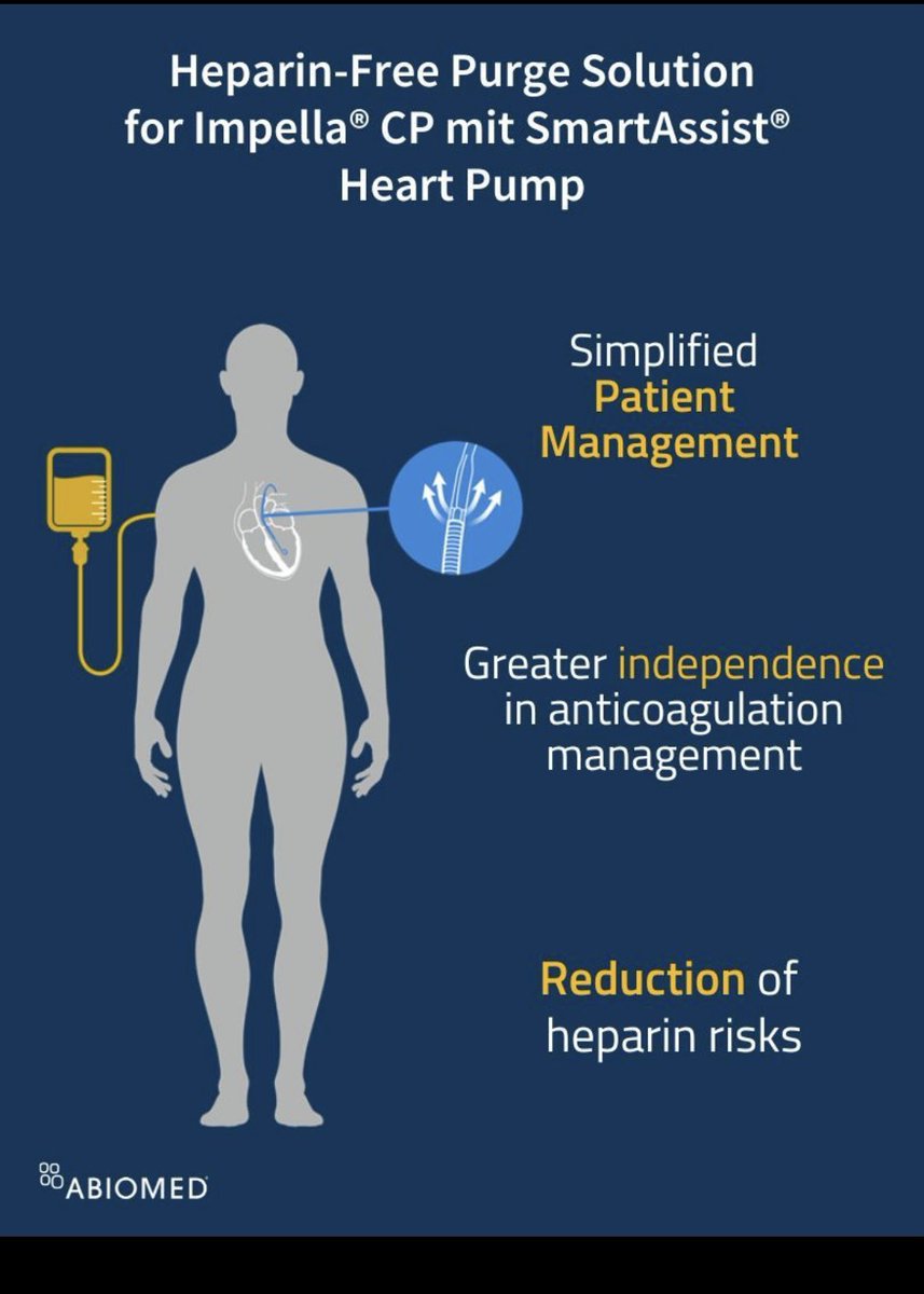Impella CP now allowed to run its purge with Bicarb 25 mEq/L instead of heparin; lnkd.in/eXmpUSrs Abiomed #TackleBleedsOnMCS <a href="/Cardio_KULeuven/">Department of Cardiovascular Sciences - KU Leuven</a> @Abiomed <a href="/UZLeuven/">UZ Leuven</a>