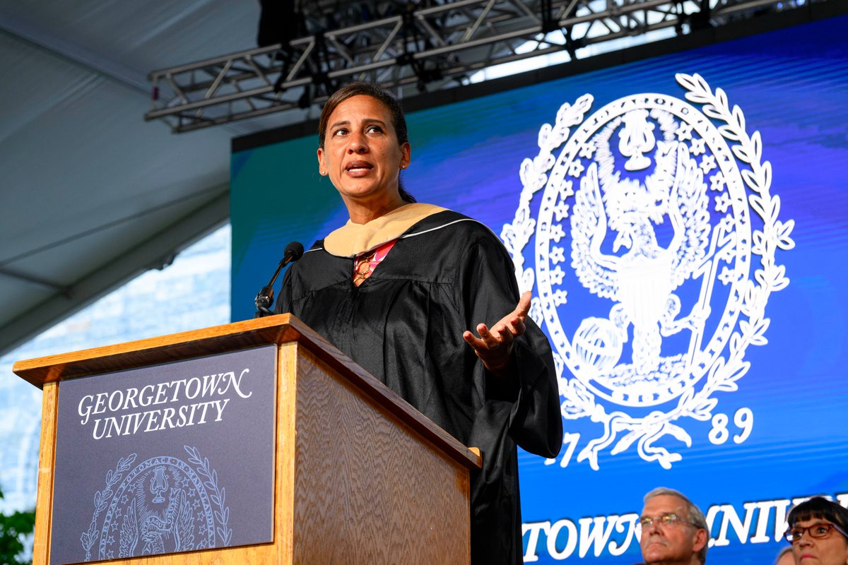 georgetownsfs's tweet image. Special thanks to Sylvia Yacoub (MSFS’23) for her beautiful rendition of  “Rise Up” and to @NicBibSed, executive vice president of @freedomhouse and a 1997 graduate of @georgetownmsfs, for her reading of the citation.