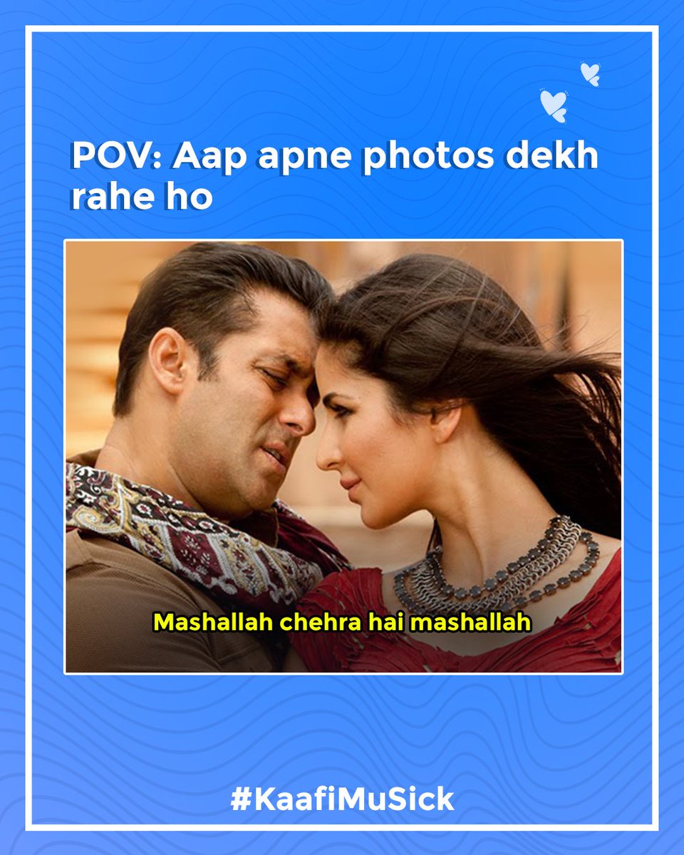 MTVBeats's tweet photo. Aur jab woh perfect profile picture mil jaaye toh it feels like paaya hai yeh jahaan! 😛 
Tell us in the comments if you can relate 💕

#MTVBeats #BloodMeinHaiBeat #KaafiMuSick #selfiesunday #KatrinaKaif @BeingSalmanKhan https://t.co/9bpAKnWfFe