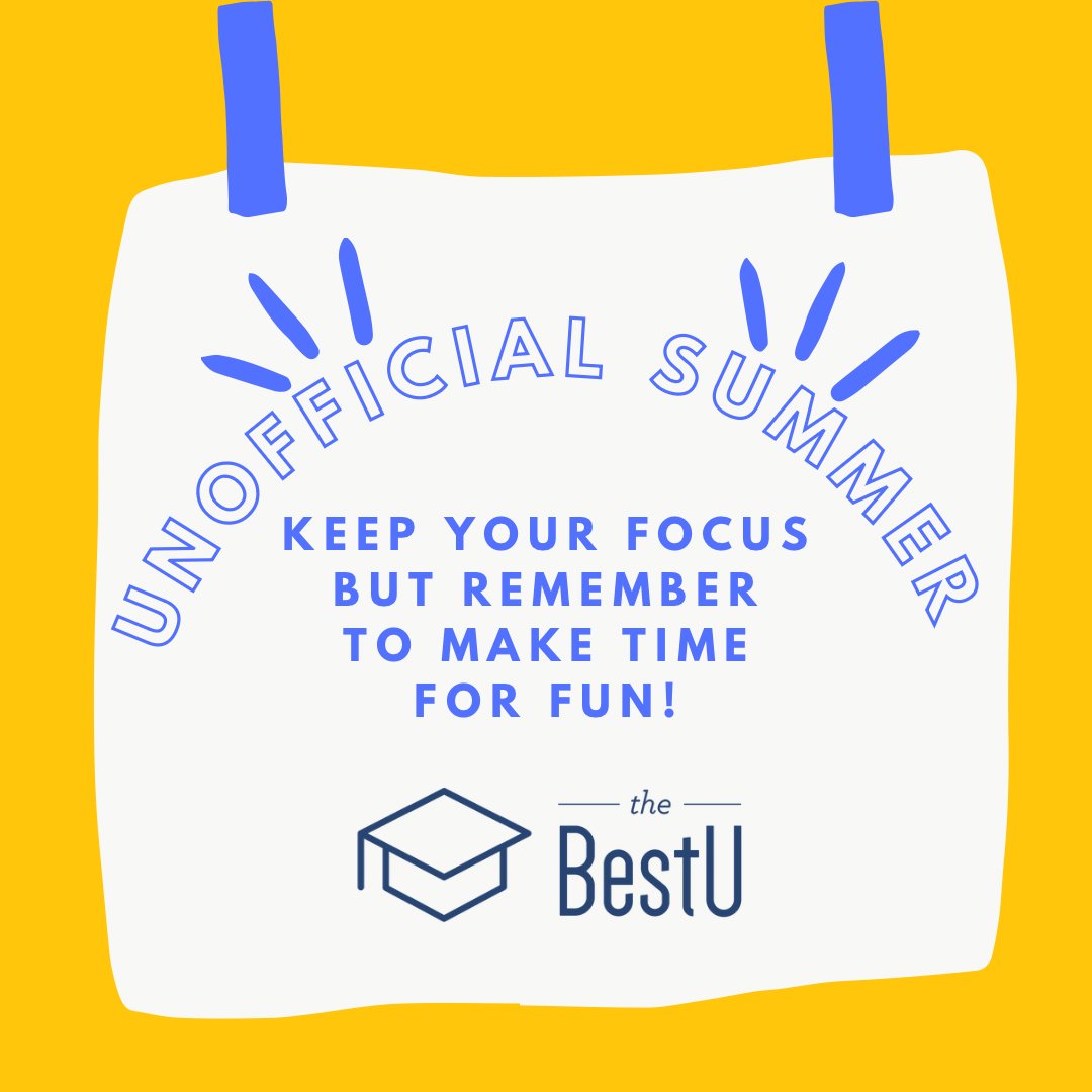 Summer is (almost) here! Though there's plenty to do in the weeks and months ahead, make time to enjoy some summer sun, and wear that SPF!

#collegeadmissions #collegeadmissionadvice #admissions #collegeadvice #collegeapplications #TheBestUCollegeAdvising #parentingteens