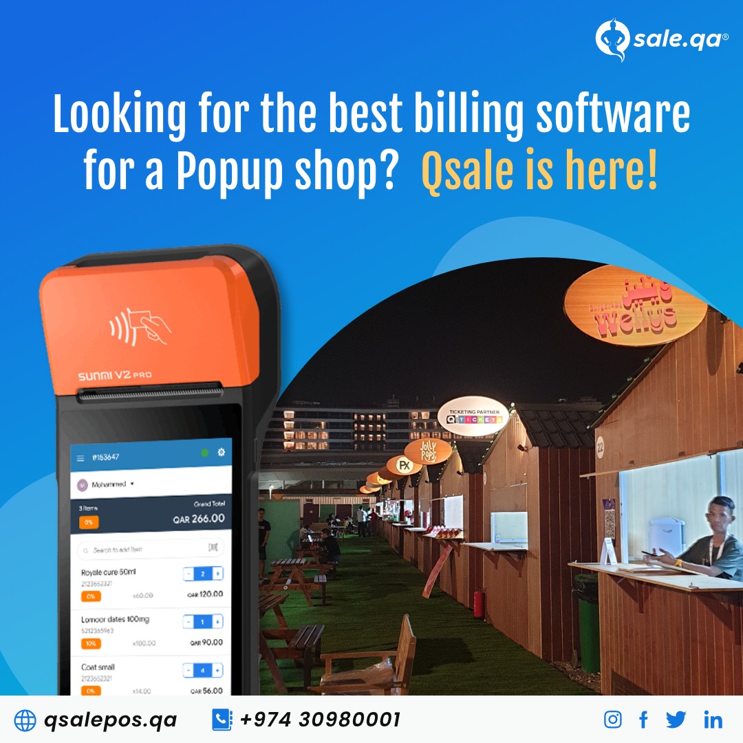 Attention popup shop owners! 🏪 Are you searching for the ultimate billing software that will revolutionize your business operations?

Look no further! Introducing Qsale POS, the answer to all your billing needs! 💻💰

#pos #qrcodemenu #pos2023 #qsalepos #cloudpos #possoftware