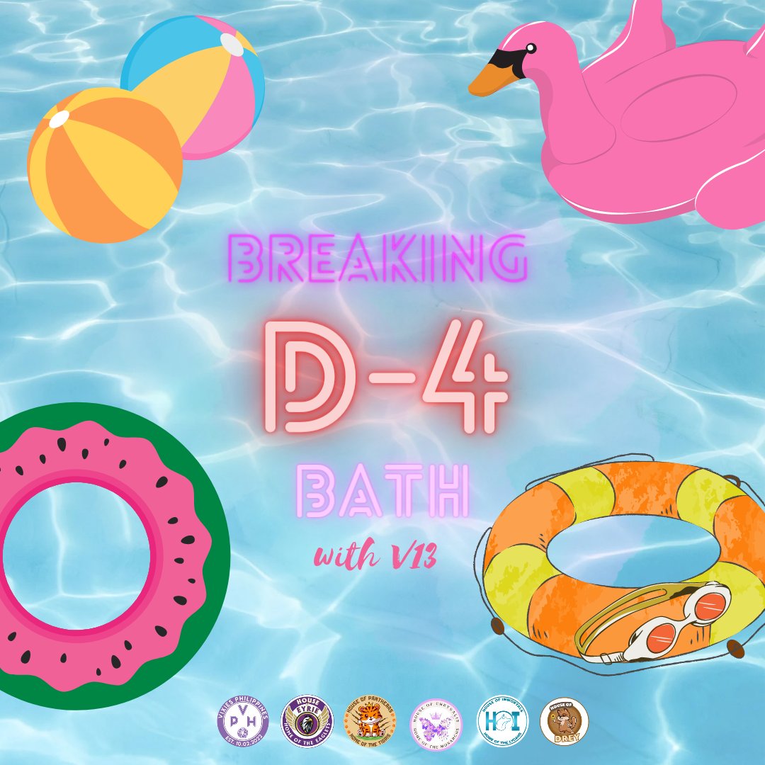 [🗓️] 
THE BEST IS YET TO COME👀
The first-ever pool party in PPOP fandom! To celebrate C13 and Vince's birthdays. Now we're ready to level up and do a BREAKING BATH. 

Vixies PH's most anticipated bonding with lots of fun and surprises 🧸❌🛀

Breaking Bath with V13
#V13PoolParty