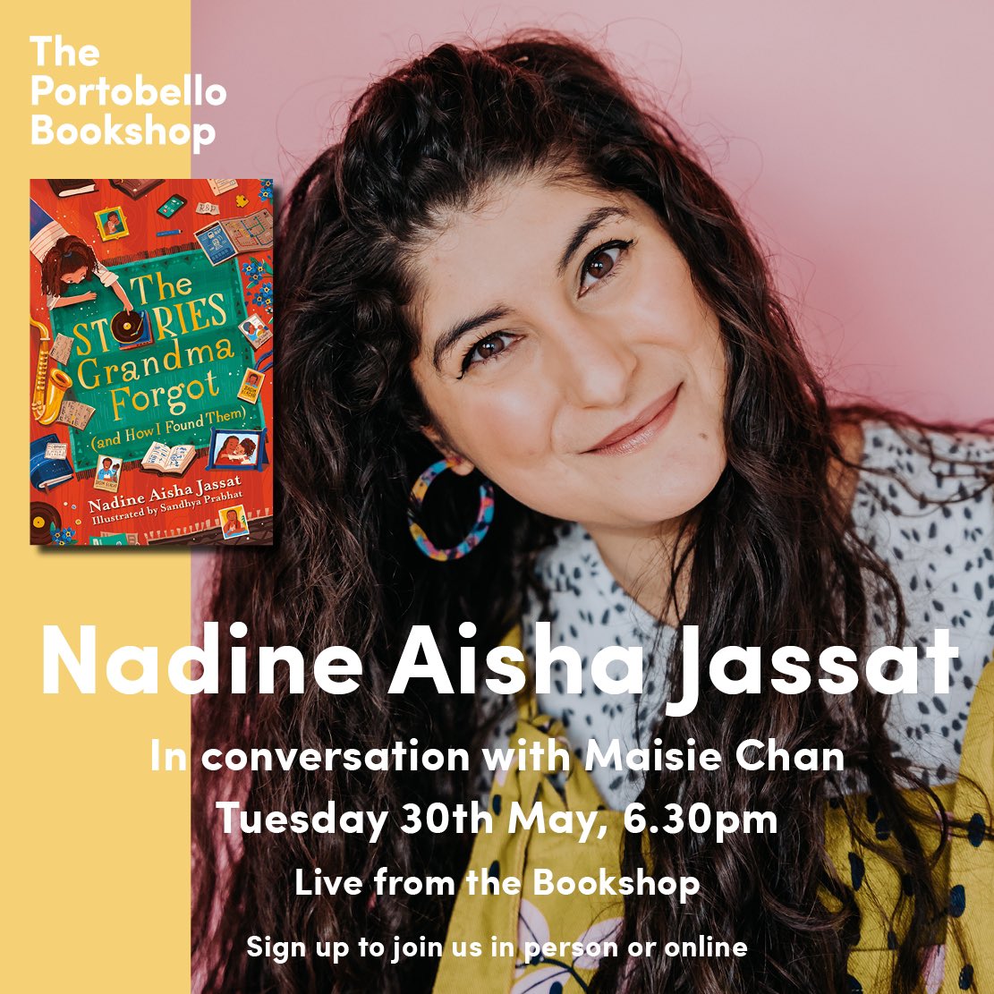There's only 10 days before @nadineaishaj will be at the bookshop with fellow children's author <a href="/MaisieWrites/">Maisie Chan - Nate Yu's Blast From the Past author</a> to celebrate the launch of her debut middle-grade novel The Stories
Grandma Forgot (and How I Found Them). This is a family-friendly launch! 🧩 theportobellobookshop.com/events/nadine-…