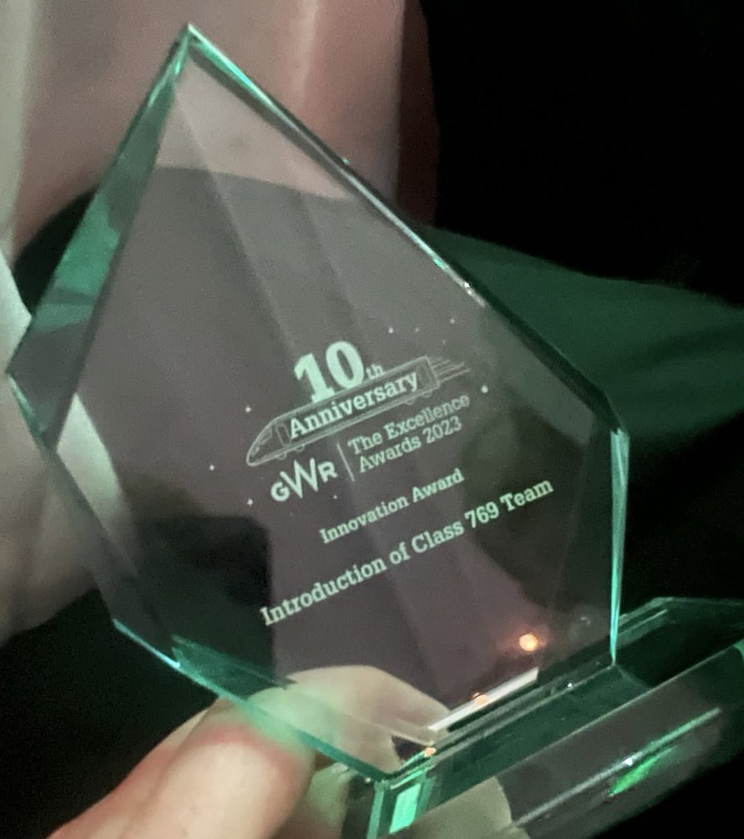 We recently spent millions on the 30 year old 769 trains which never came into service because they were so bad. However, this doesn’t stop us from giving ourselves an award for such a great failure! <a href="/GWRHelp/">GWR</a>