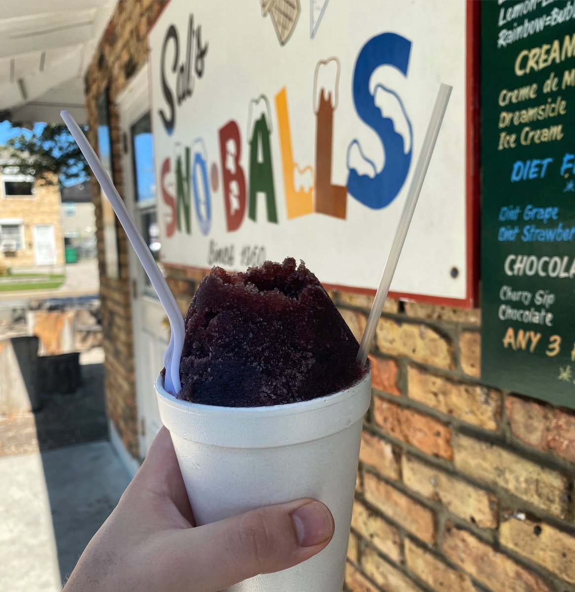 It’s a grape day for a sno-ball!   #snoballs #snowballs #nola #nolaeats #dessert #SweetTreats