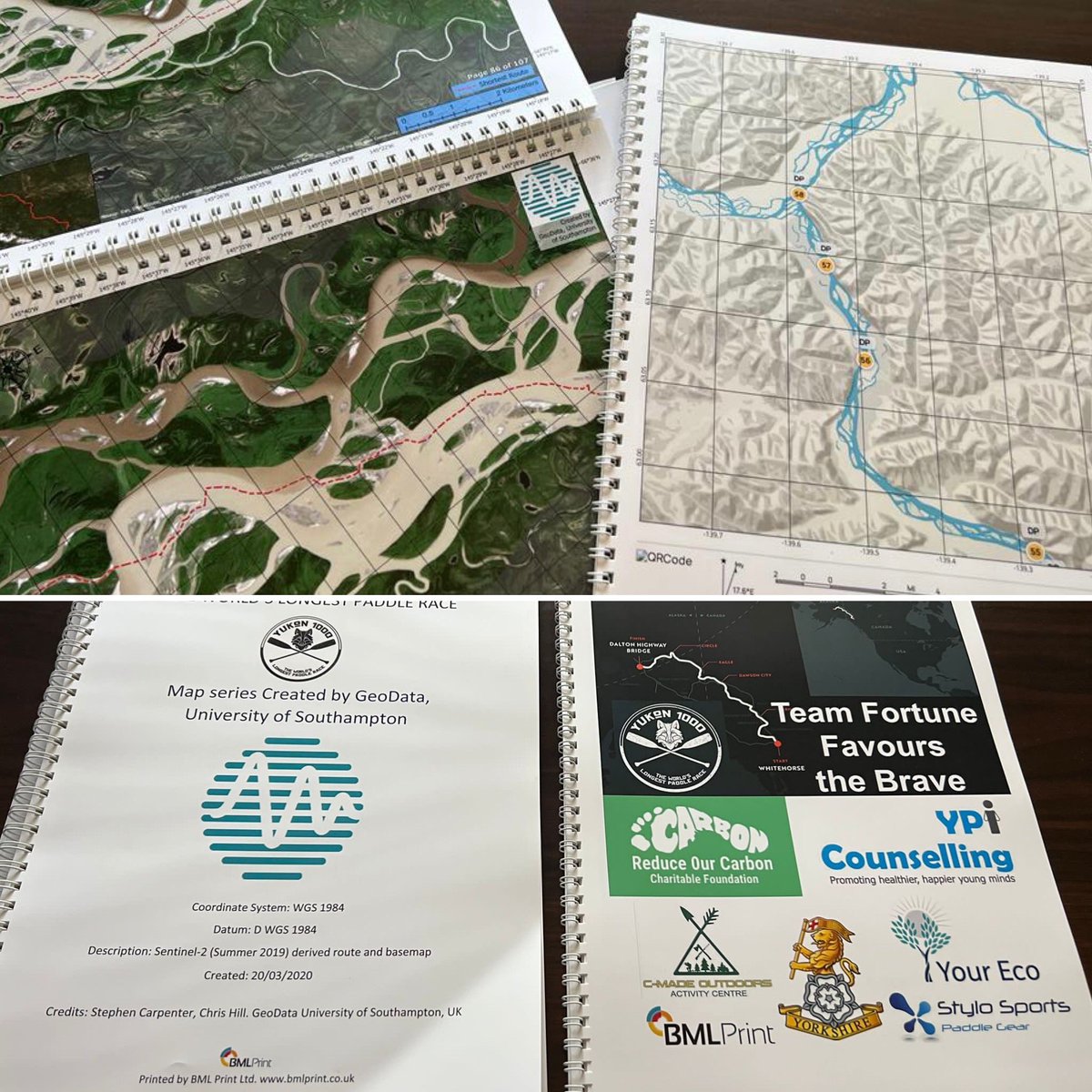 A big milestone achieved - our hard copy mapping is now complete and printed off beautifully by <a href="/bmlprint/">bmlprint</a> 

Thank you <a href="/unisouthampton/">University of Southampton</a> GeoData team

Raising funds for <a href="/YPICounselling/">YPI Counselling</a>  &amp; <a href="/ReduceOurCarbon/">Reduce Our Carbon Charitable Foundation</a> 

#canoeingadventures #canoeingtrip #canoerace #macroadventure #Yukonriver