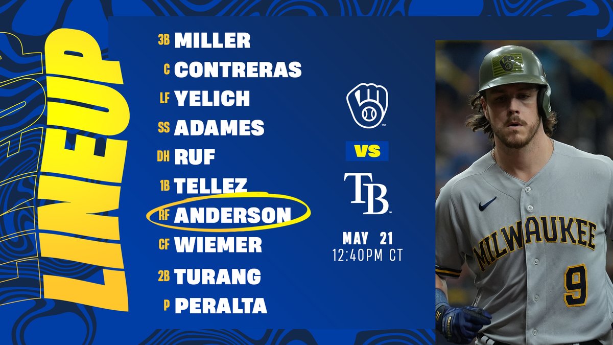 Milwaukee Brewers on Twitter "Here's how we lineup for game 3⃣ 📺