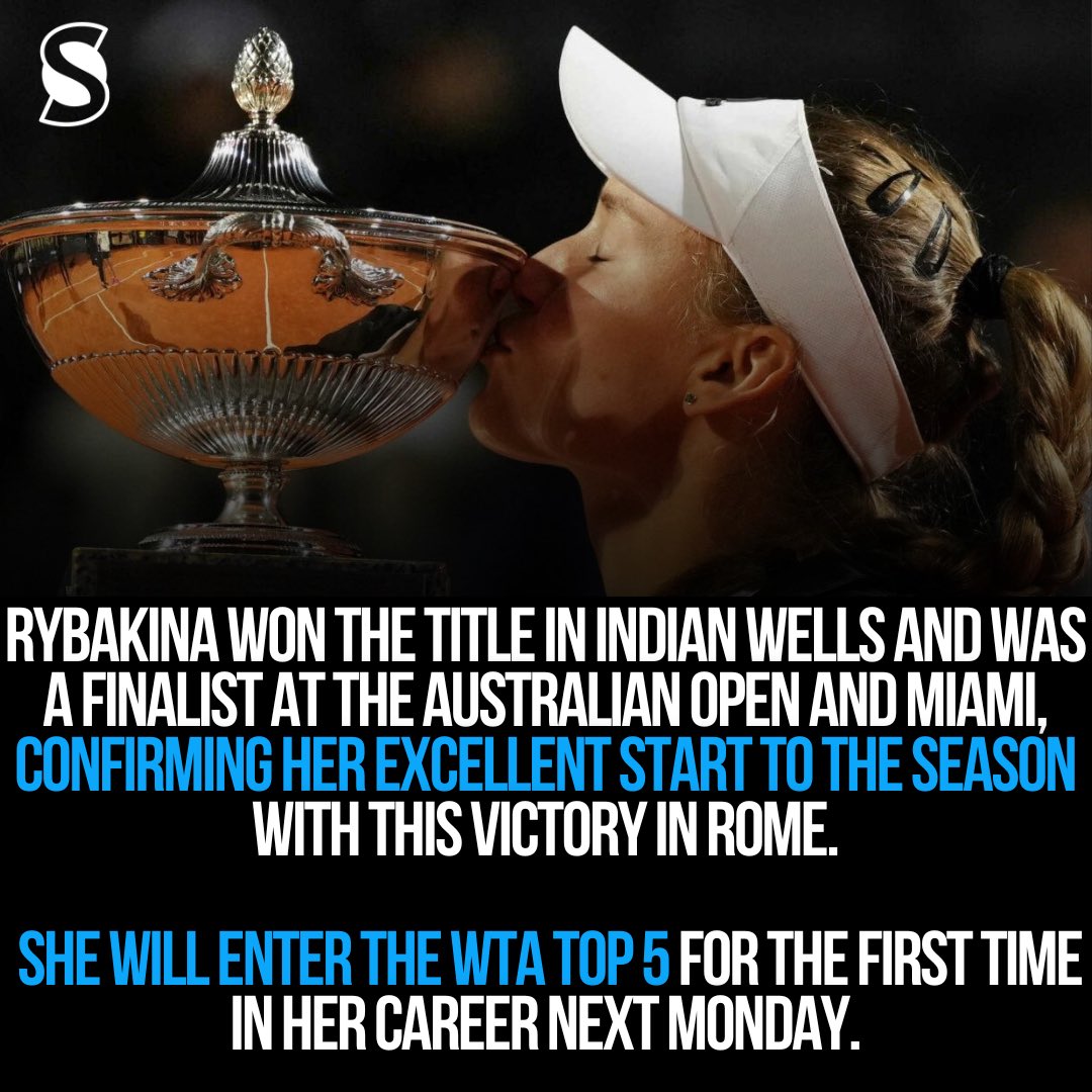 setandsmash's tweet photo. After also winning #indianwells 🇺🇸 and reaching the final of the #australianopen 🇦🇺, #rybakina 🇰🇿 confirmed her great form this season. 🎾

On Monday, she will be ranked as high as No. 4️⃣ in the world.💥

Read more on https://t.co/1k1AShtnc7

#tennis #setandsmash https://t.co/fnIakL6thG