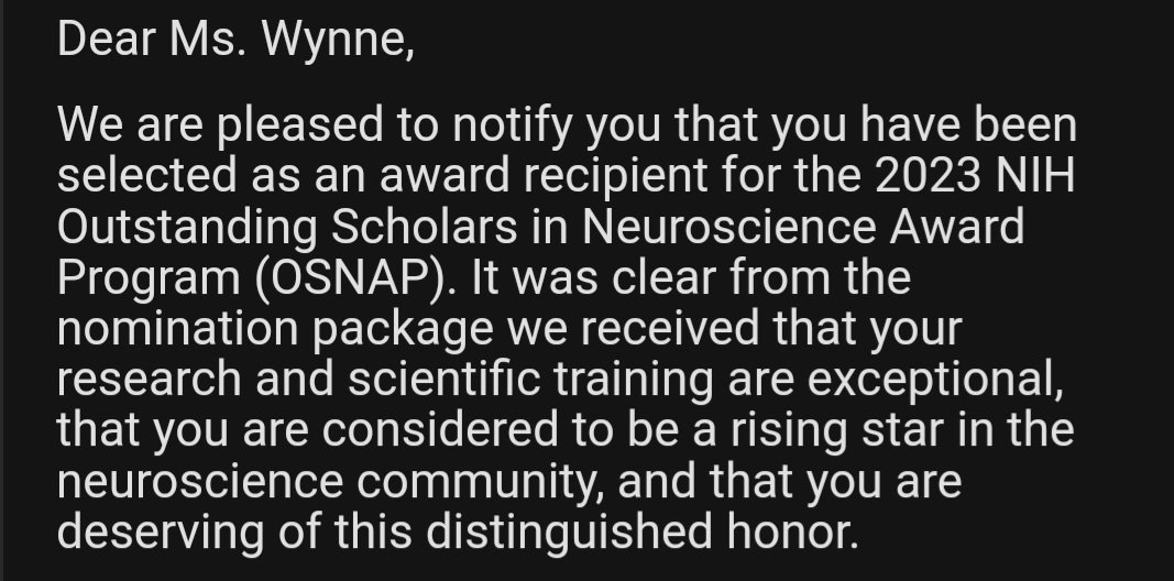 Thank you for this honor! <a href="/NIH/">NIH</a> Super excited to have the chance to go visit NIH later this year! Also this was such refreshing and needed happy news after a particularly draining and challenging week